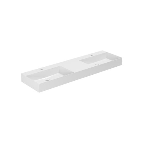 Wandhängendes Waschbecken - ELLP16146DQM - Azzurra - Keramik / doppelt / rechteckig