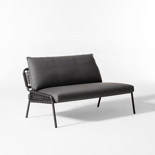 Modernes Sofa - ZOE OPEN AIR - MERIDIANI - für Außenbereich / Stoff / Kordel