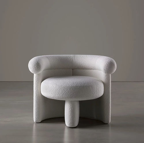 Moderner Sessel - JEANETTE - MERIDIANI - Stoff / Leder / Holz