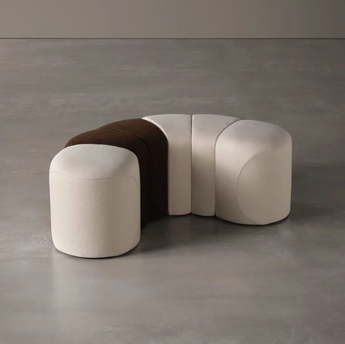 Modernes Sitzkissen - BACO - MERIDIANI - Leder / Stoff / andere Formen