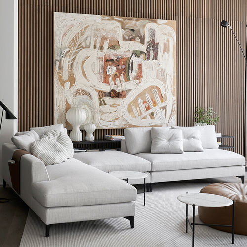 Modulsofa - LOUIS UP - MERIDIANI - modern / Stoff / Leder