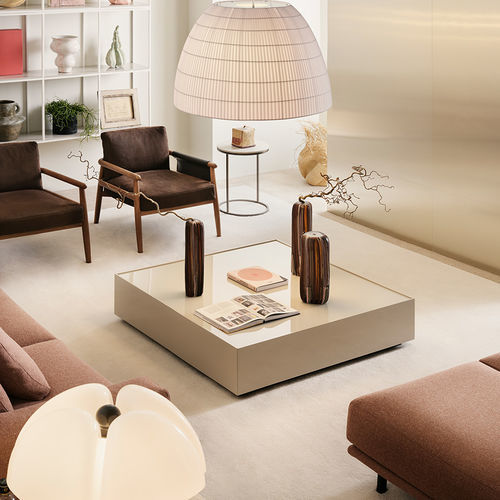 Moderner Couchtisch - BLAKE - MERIDIANI - Holz / Gestell aus Holz / rechteckig