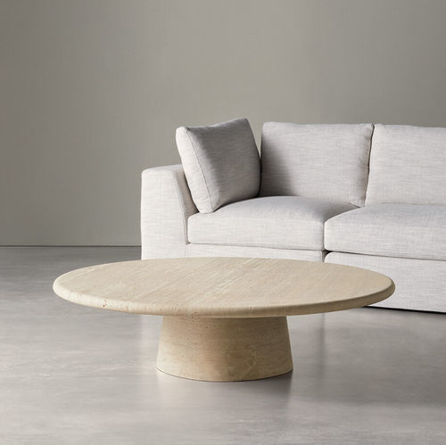 Moderner Couchtisch - LEON - MERIDIANI - Holz / Marmor / Gestell aus lackiertem Holz
