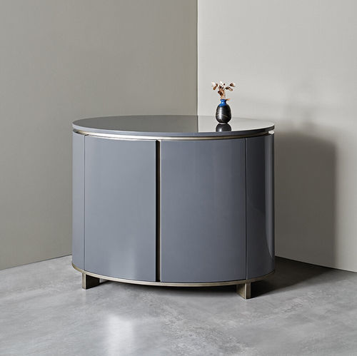 Modernes Sideboard - ELLIOT - MERIDIANI - Messing / hochglanzlackiertes Holz / mattlackiertes Holz