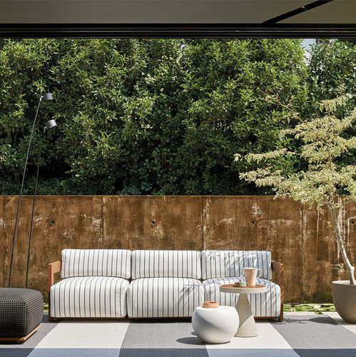 Modulsofa - CLAUD OPEN AIR  - MERIDIANI - modern / für Außenbereich / Stoff