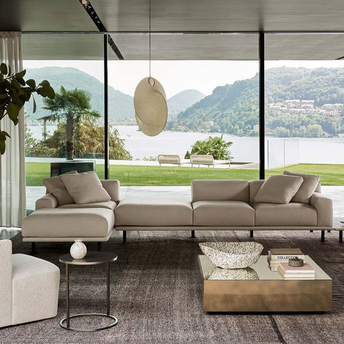 Modulsofa - TIMOTHY - MERIDIANI - modern / Stoff / Leder