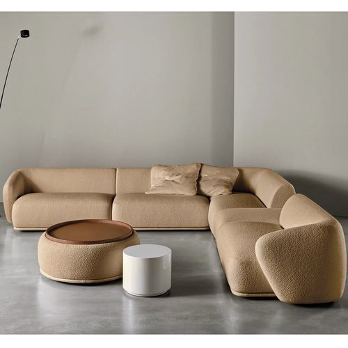 Modulsofa - RENÉ - MERIDIANI - halbrund / modern / Stoff