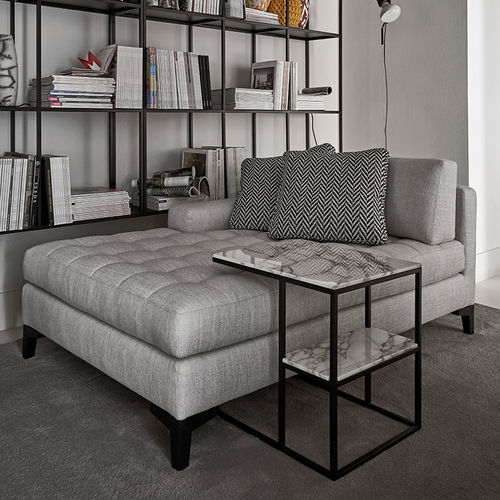 Moderne Récamiere - PRINCE - MERIDIANI - Stoff / Leder / Holz