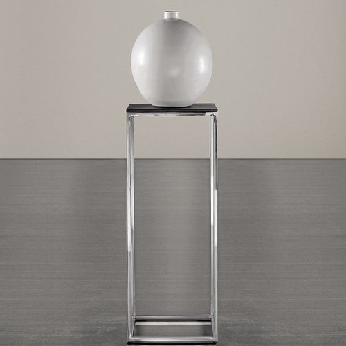 Moderner Blumentisch - HARDY - MERIDIANI - lackiertes Glas / Eiche / hochglanzlackiertes Holz