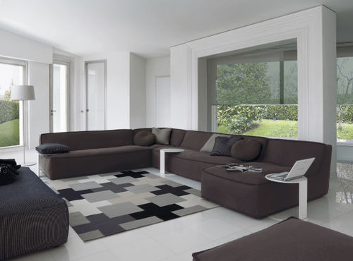 Ecksofa - NOE  - Verzelloni - modern / Stoff / braun