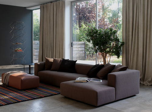 Ecksofa - RUBIK - Verzelloni - modern / Baumwolle / braun