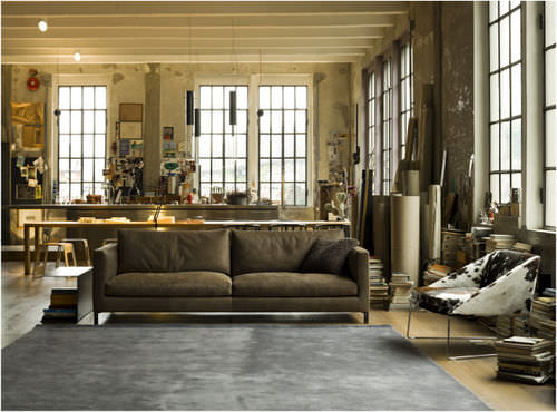 Modernes Sofa - HAMPTON  - Verzelloni - braun / Zweisitzer