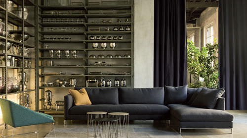 Modulsofa - HAMPTON  - Verzelloni - modern / schwarz / 3 Plätze
