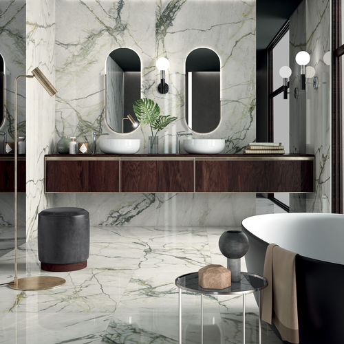 Feinsteinzeugfliesen - SLIMTECH SYNESTESIA : CALACATTA EMERALD - LEA CERAMICHE - matt / poliert / Hochglanz