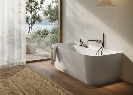 Acrylharz-Badewanne - GUADELOUPE - GLASS 1989 - beige / grau / braun