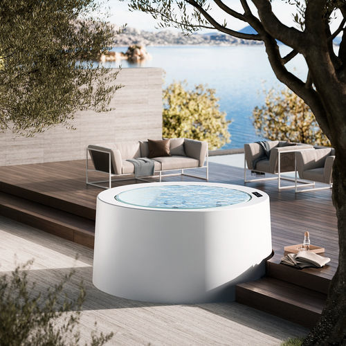 Whirlpool zum Aufstellen - INFINITY 220 - GLASS 1989 - Einbau / rund / Viersitzer