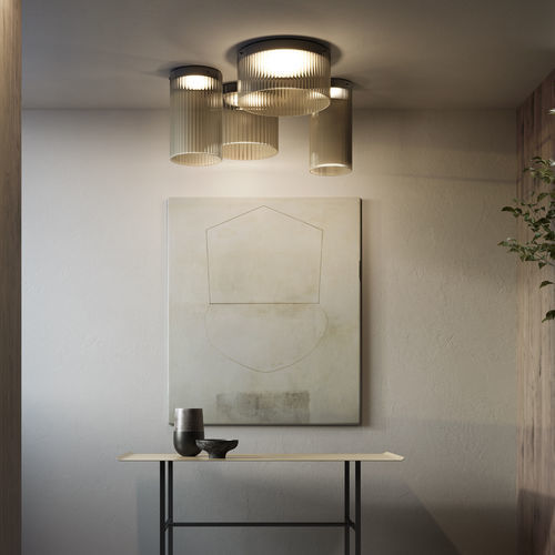 Moderne Deckenleuchte - GIASS  - Kundalini - rund / Glas / Metall