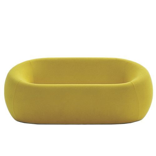 Sofa / organisches Design - Serie Up 2000 - B&B Italia - Stoff / mit Armlehnen / grau