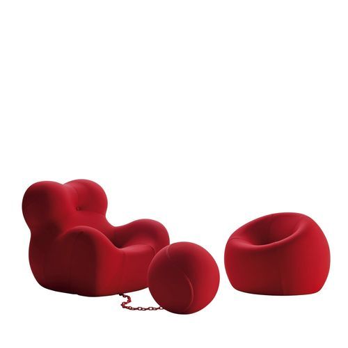 Pop-Design-Sessel - Up Junior - B&B Italia - Stoff / mit Fußstütze / für Kinder