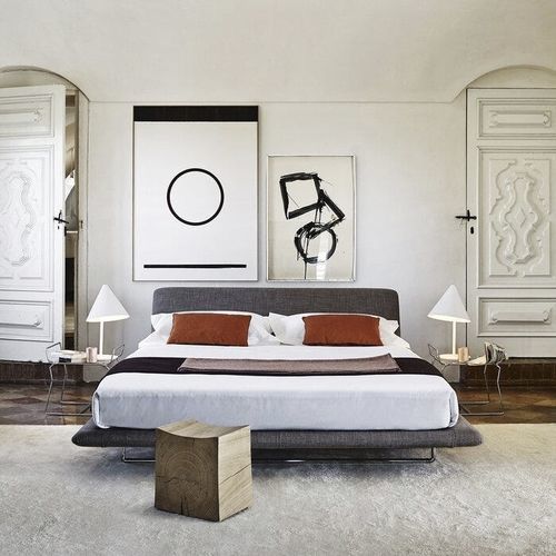 Doppelbett - Siena - B&B Italia - modern / Polster / Kopfteil