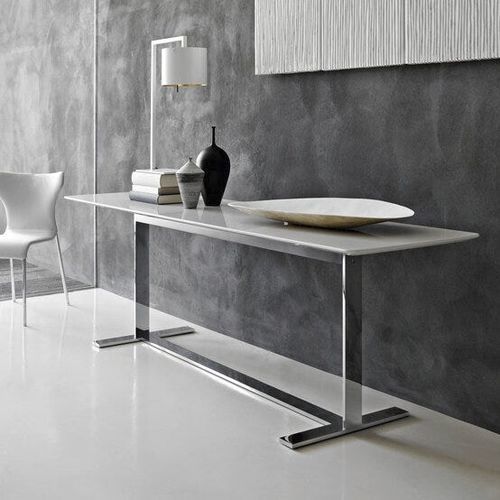Moderner Konsolentisch - Eileen - B&B Italia - Holzfurnier / MDF / Marmor