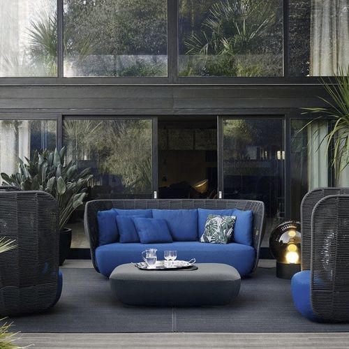 Modernes Sofa - Bay - B&B Italia - für Garten / Stoff / mit Armlehnen