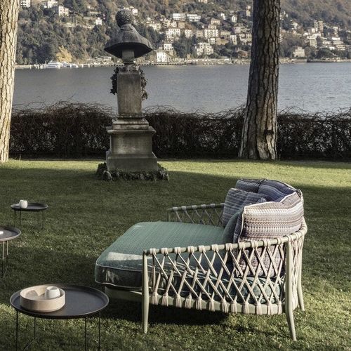 Moderne Terrassenliege - ERICA - B&B Italia - Stoff / Aluminiumguss / für Privatgebrauch