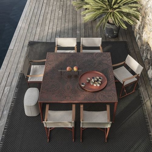 Moderner Tisch - Mirto - B&B Italia - Aluminium / Feinsteinzeug / emaillierter Lavastein﻿
