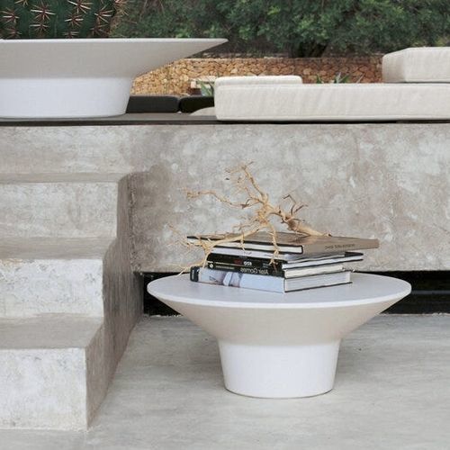 Moderner Couchtisch - Springtime - B&B Italia - Cristalplant® / Gestell aus Kristall / rund