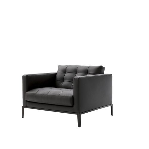 Moderner Sessel - Ac Lounge - B&B Italia - Stoff / Leder / Stahl