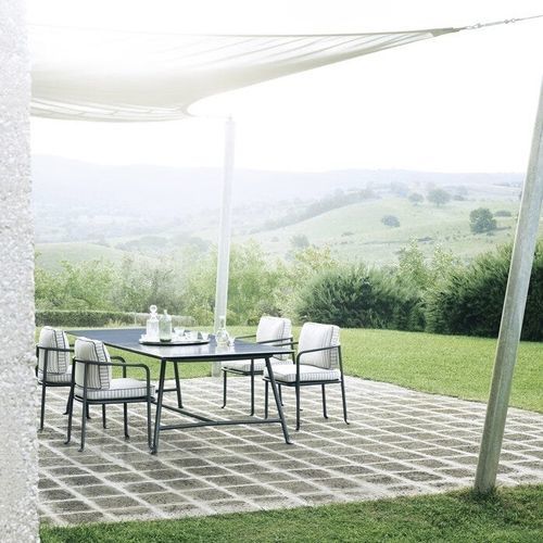Moderner Stuhl - BOREA - B&B Italia - für den Innenraum / Stoff / Aluminium