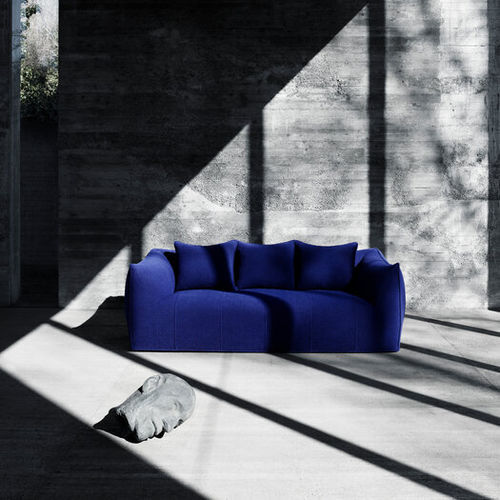 Modernes Sofa - Le Bambole - B&B Italia - Stoff / Leder / mit Armlehnen