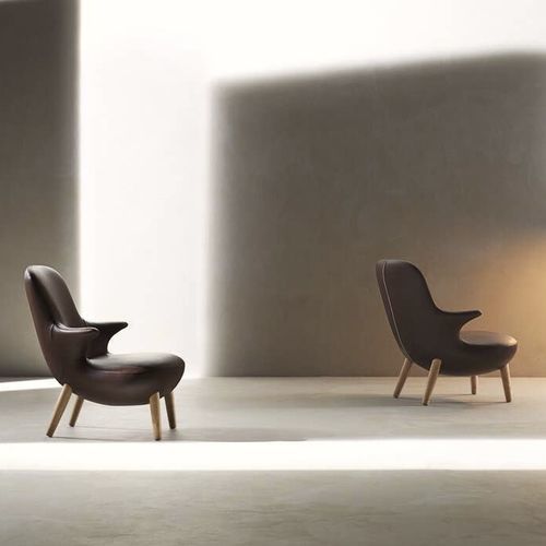 Sessel / skandinavisches Design - Omoi - B&B Italia - Stoff / Leder / Stahl