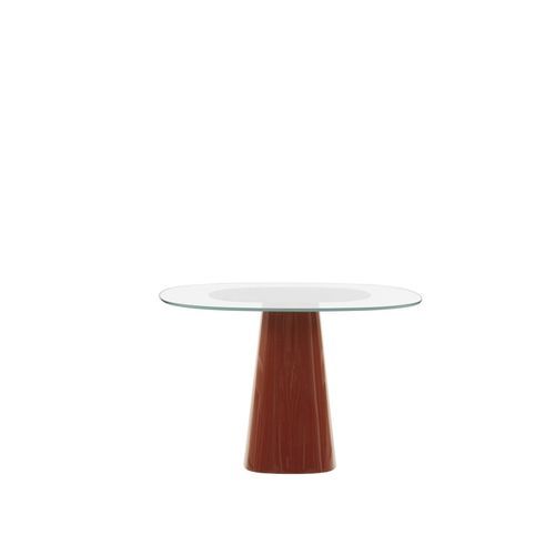 Moderner Tisch - Allure O' Dot - B&B Italia - Hartglas / Gestell aus Stahl / rund
