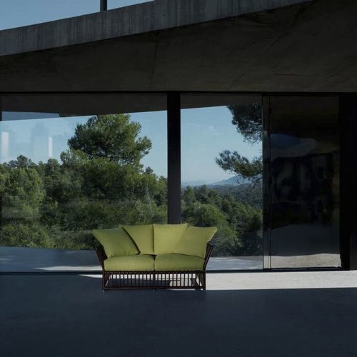 Modernes Sofa - SOFTCAGE - B&B Italia - für Außenbereich / Polyester / mit abnehmbarem Kissen