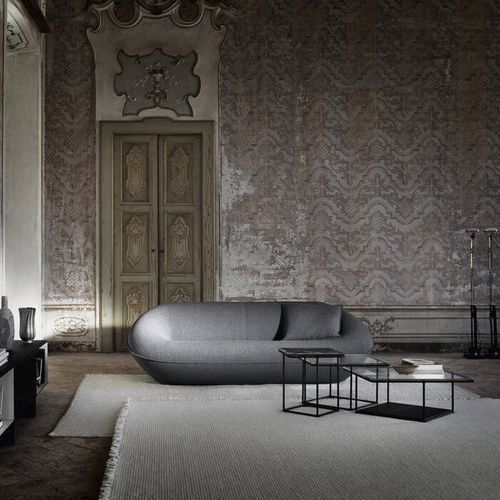 Modernes Sofa - Tortello - B&B Italia - Stoff / mit Armlehnen / grün