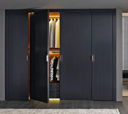 Moderner Kleiderschrank - Backstage - B&B Italia - Holz / extrudiertes Aluminium / melaminbeschichtet