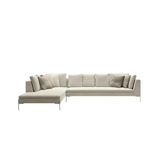 Modernes Sofa - CHARLES LARGE CARRÉ - B&B Italia - Stoff / Textil / Leder