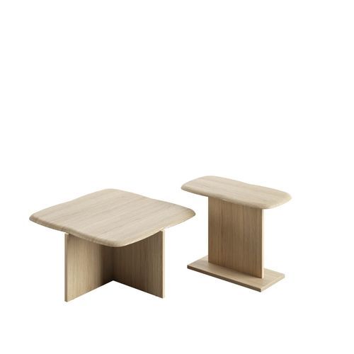 Moderner Couchtisch - TUFTY-TIME 20 - B&B Italia - Aluminium / Holz / Eiche