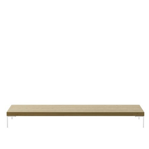 Moderner Couchtisch - CHARLES - B&B Italia - Holz / Gestell aus Metall / rechteckig