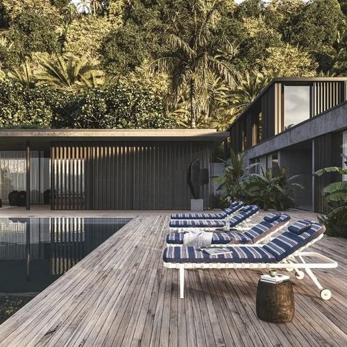 Moderne Sonnenliege - ERICA - B&B Italia - Stoff / Polypropylen / Aluminium