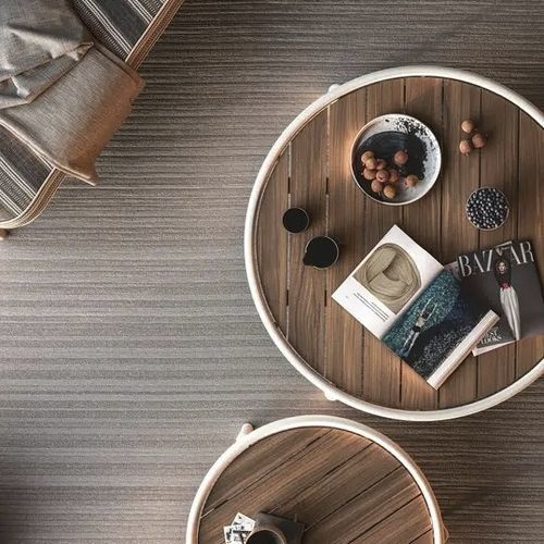 Moderner Couchtisch - ERICA - B&B Italia - Aluminiumguss / Bronze / Teakholz