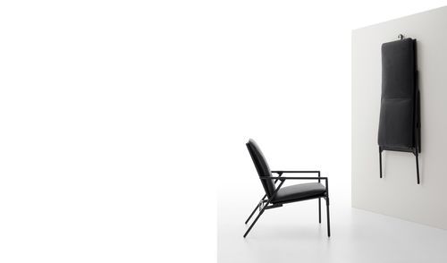 Moderner Sessel - Nena - B&B Italia - Polyurethanschaum / Sperrholz / Leder