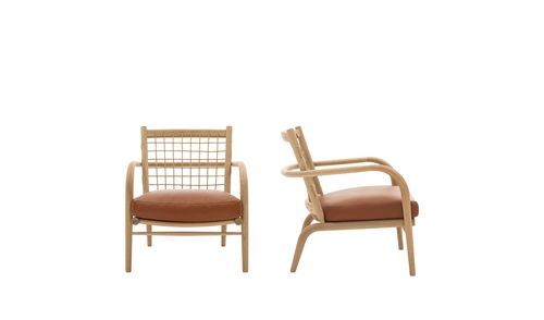 Moderner Sessel - Alvar - B&B Italia - Kork / Eiche / Leder
