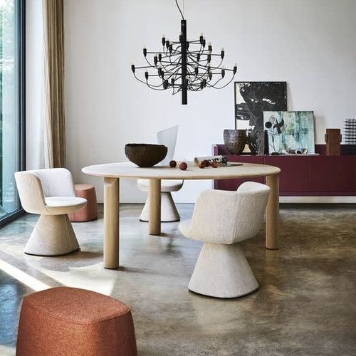 Moderner Stuhl - FLAIR O' - B&B Italia - für den Innenraum / Stoff / Stahl