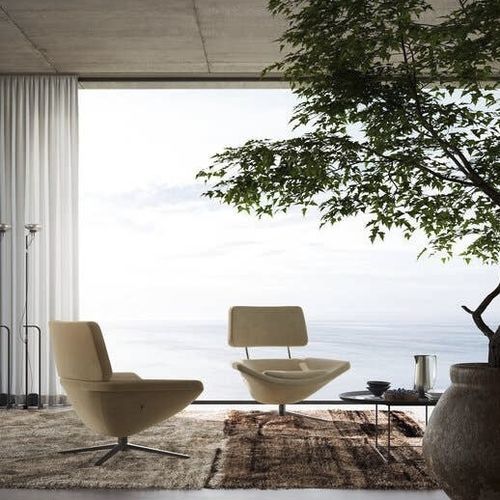 Moderner Sessel - METROPOLITAN - B&B Italia - Stoff / Aluminium / Polster