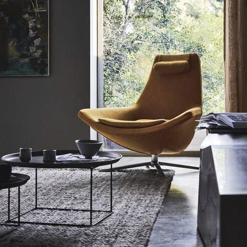 Moderner Sessel - METROPOLITAN - B&B Italia - Stoff / Leder / Aluminium