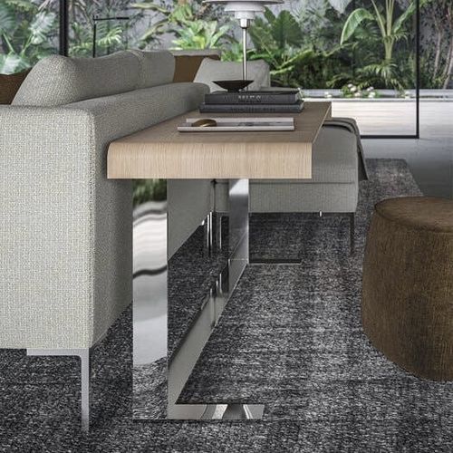 Moderner Tisch - CHARLES - B&B Italia - Holz / Gestell aus Metall / rechteckig