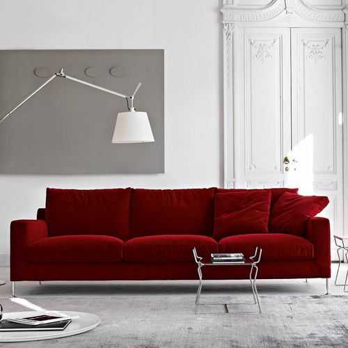 Modernes Sofa - Harry - B&B Italia - Stoff / Leder / mit Armlehnen