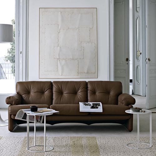 Modernes Sofa - Coronado - B&B Italia - Stoff / Leder / mit Armlehnen